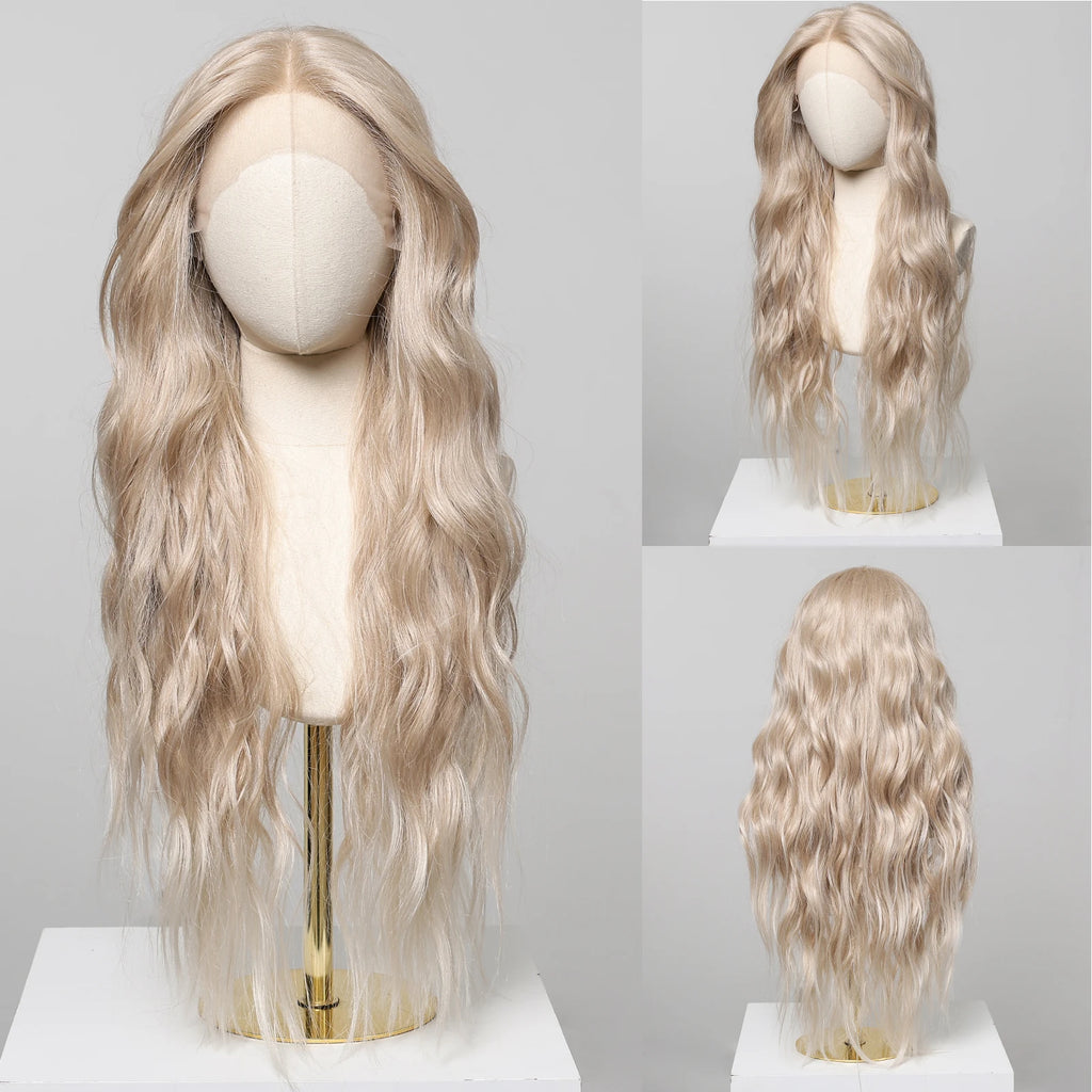 HENRY MARGU Blonde Lace Front Wigs Long
