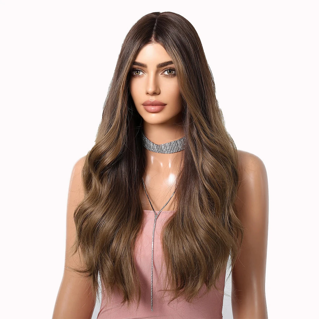 LOUIS FERRE Lace Front Wig Natural Brown