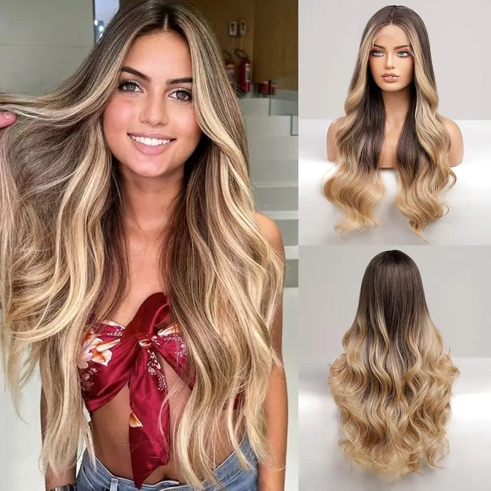 LOUIS FERRE Lace Front Wig Natural Brown