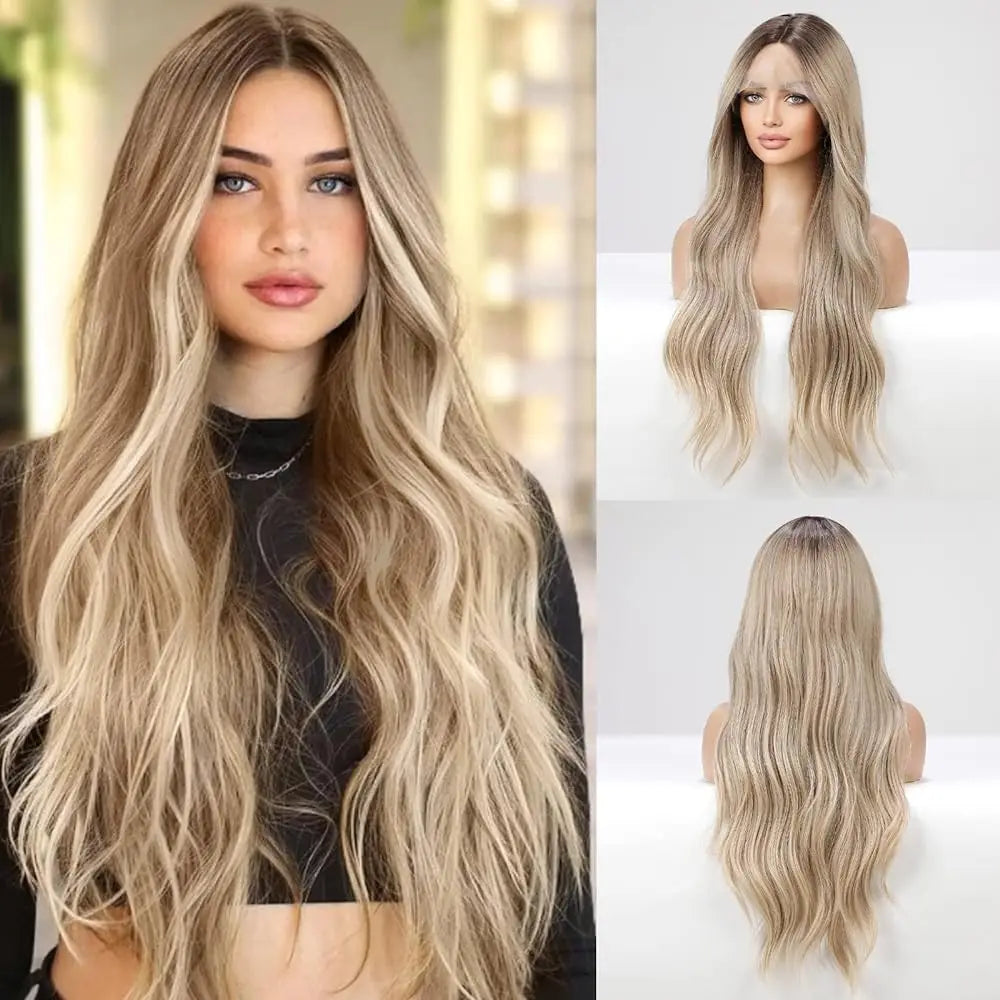 LOUIS FERRE Lace Front Wig Natural Brown