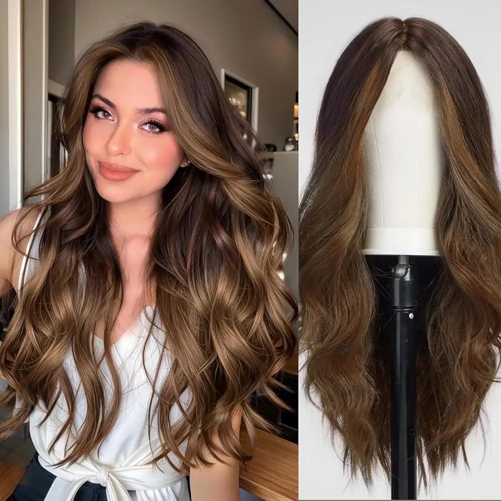 LOUIS FERRE Lace Front Wig Natural Brown