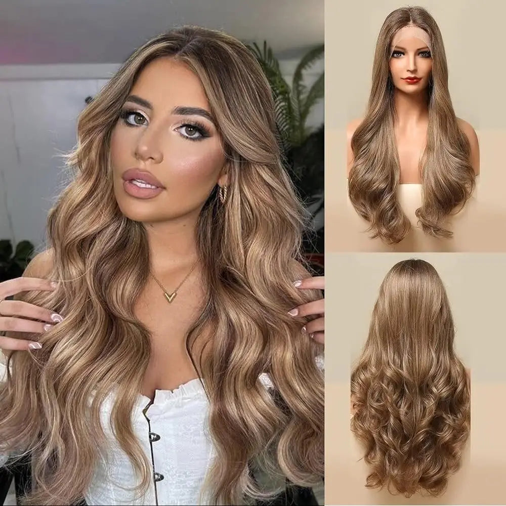 LOUIS FERRE Lace Front Wig Natural Brown