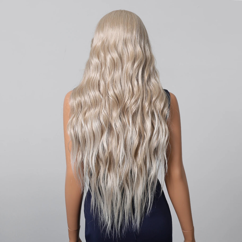 HENRY MARGU Blonde Lace Front Wigs Long Wavy