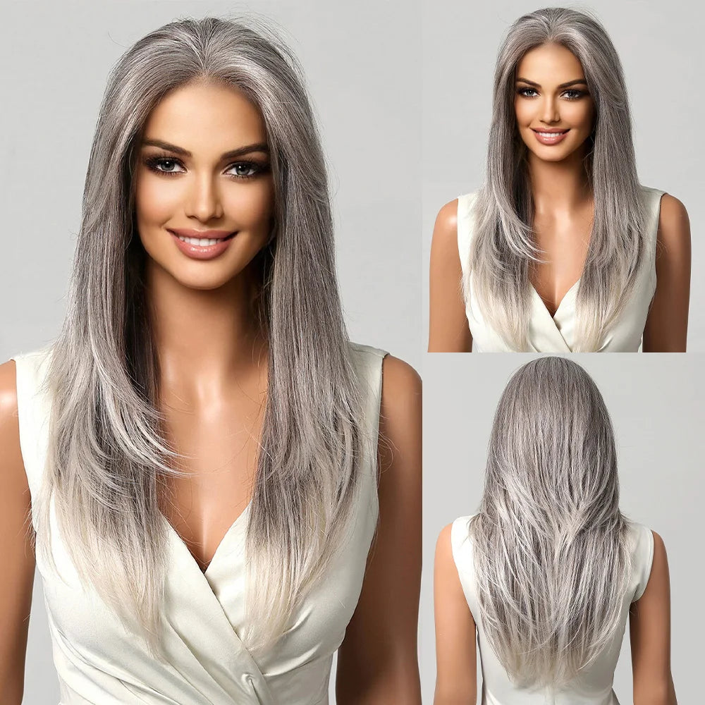 HENRY MARGU Blonde Lace Front Wigs Long