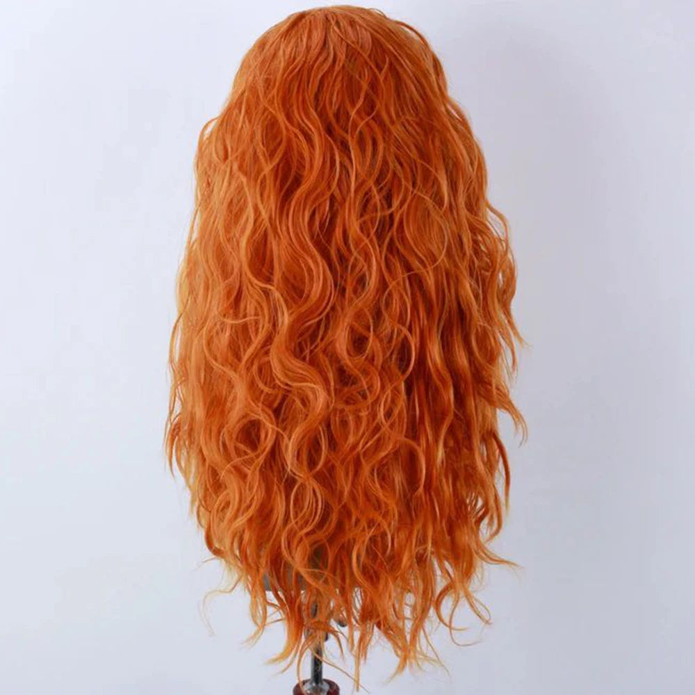 Orange Lace Front Wig Long