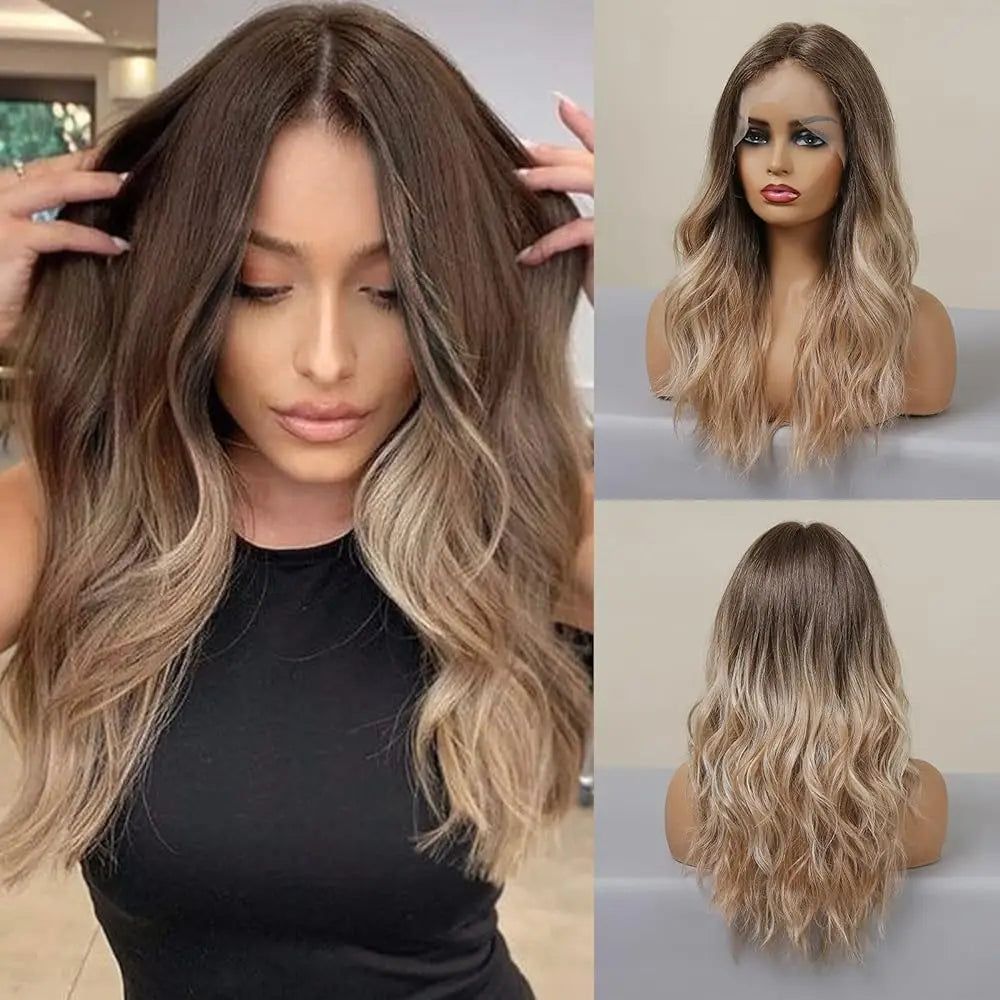 LOUIS FERRE Lace Front Wig Natural Brown